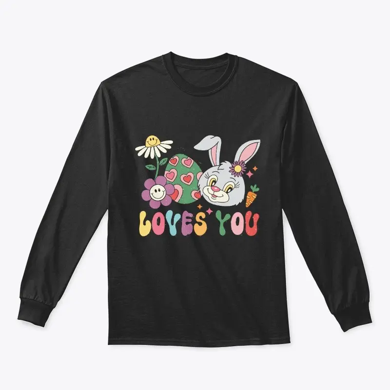 Retro Easter Bunny Quote Sublimation