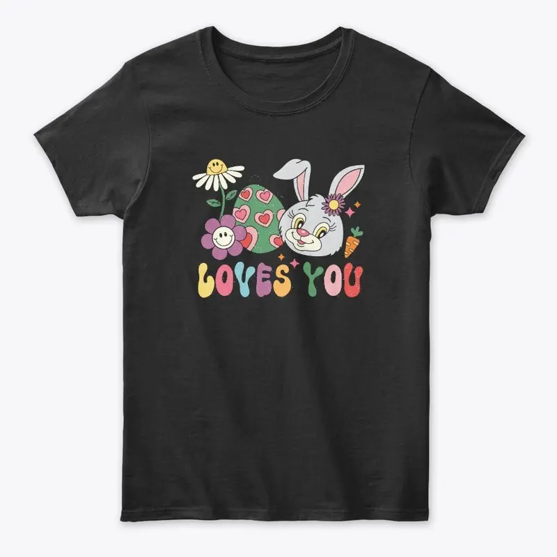 Retro Easter Bunny Quote Sublimation