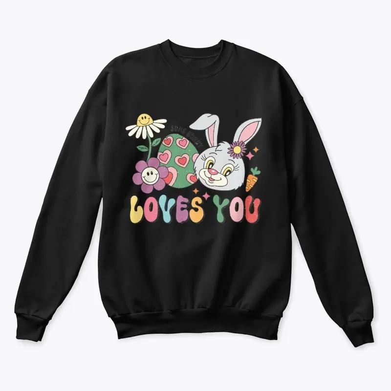 Retro Easter Bunny Quote Sublimation