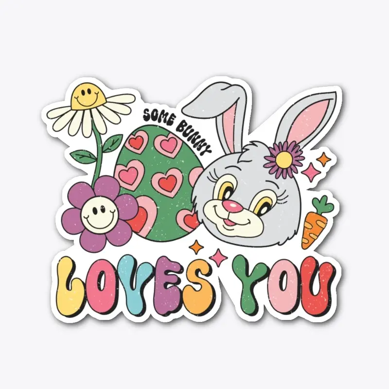 Retro Easter Bunny Quote Sublimation