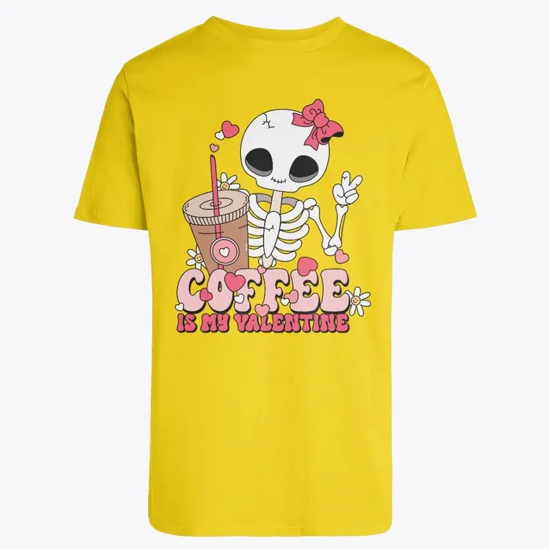 Coffee is My Valentine Skeleton